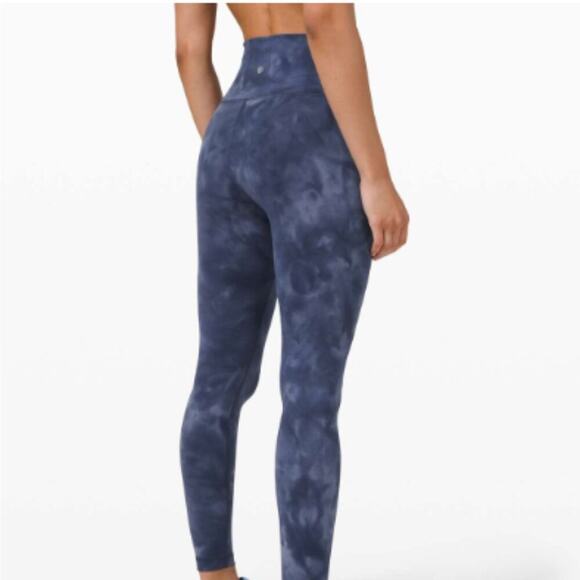 Lululemon Wunder Train HR Tight 25" Diamond Dye Diamond Dye Shade Naval 18 - Picture 2 of 8